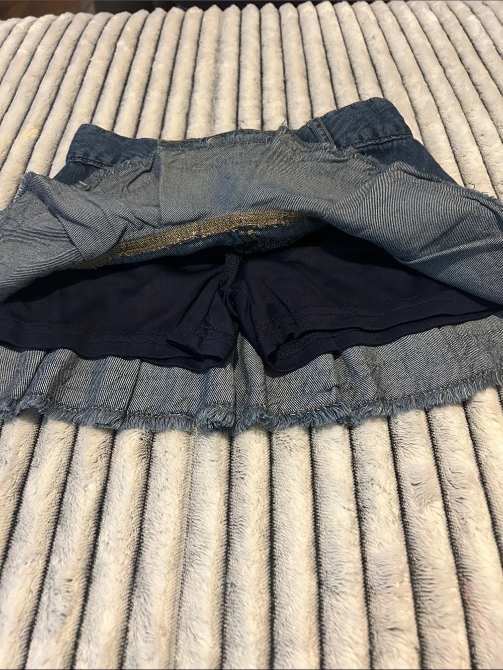 The Children's Place Blue Denim Skort with Navy Liner